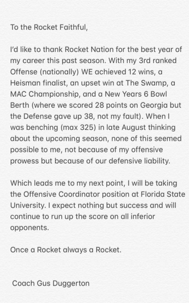 coach duggs toledo letter