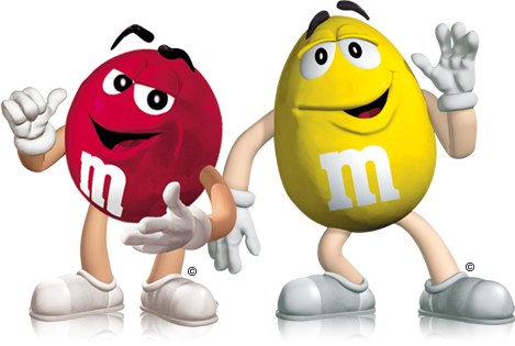 red yellow m&m