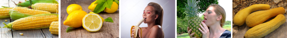 yellow fruit and vegetables